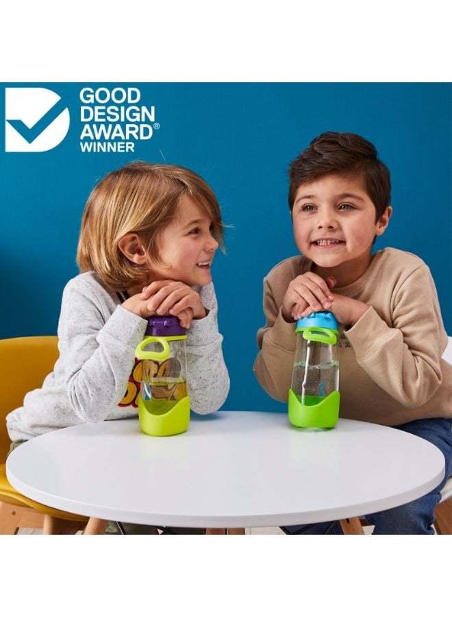 B.Box Sport Spout Drink Bottle for Kids | Easy-Flow Silicone Spout | Leakproof Push Button Lid | Ergonomic Triangle Grip | BPA-Free Tritan™ Water Bottle | 15.2 fl oz | 450ml-Strawberry Shake - Image 4