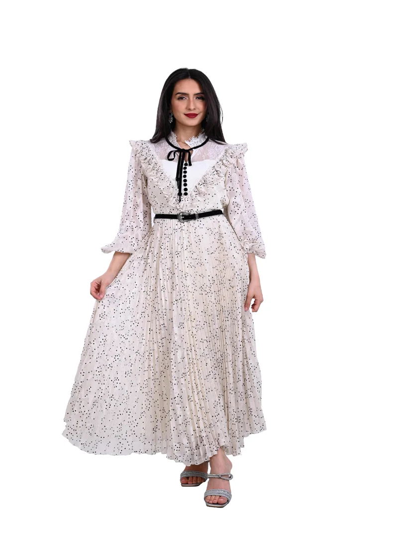 توب تاتو Printed Belted Maxi Dress