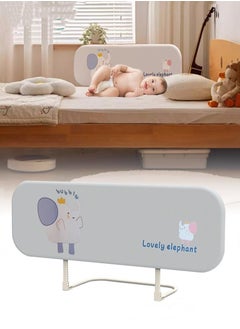 MIXDE Bed Rails Guard, Collapsible Baby Side Bed Rail, Installation-free Kids' Safety Bed Fence, Upgraded Adjustable Height Barrier, Foldable Safeguard Protector for Queen King Twin Bed, 120cm  - Image 1