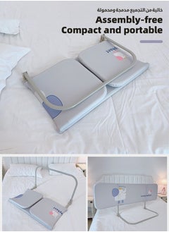 MIXDE Bed Rails Guard, Collapsible Baby Side Bed Rail, Installation-free Kids' Safety Bed Fence, Upgraded Adjustable Height Barrier, Foldable Safeguard Protector for Queen King Twin Bed, 120cm  - Image 3