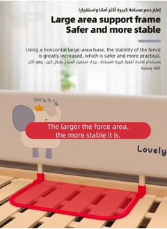 MIXDE Bed Rails Guard, Collapsible Baby Side Bed Rail, Installation-free Kids' Safety Bed Fence, Upgraded Adjustable Height Barrier, Foldable Safeguard Protector for Queen King Twin Bed, 120cm  - Image 4