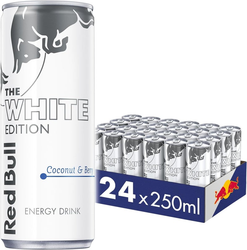 Red Bull ريد بُل مشروب الطاقة الأبيض بنكهة جوز الهند والتوت 250 مل - 24 عبوة - Image 1