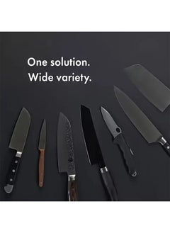Hihonor Rolling Knife Sharpener Tool, Roller Edge Countertop Knife Sharpener Kit Set, Industrial Diamond Kitchen Knife Stone Set for Steel of Any Hardness and Two Grinding Angles of 15° and 20°, Brown  - Image 5
