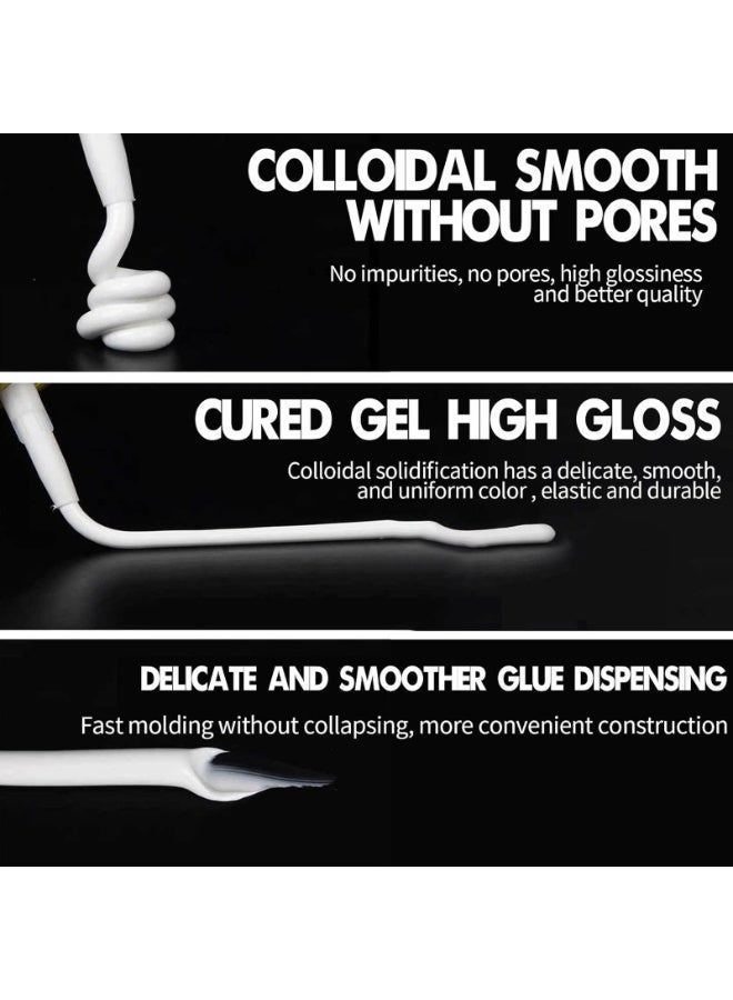 2 Pack 9900 Black Silicone Sealant Paste with 3 Brushes, Waterproof & Weatherproof Caulk, -50°C to 150°C Temperature Resistant, UV Resistant High Elasticity Crack Repair Adhesive, Smooth Finish Sealant for Roof Window Door Bathroom DIY Repair - Image 3