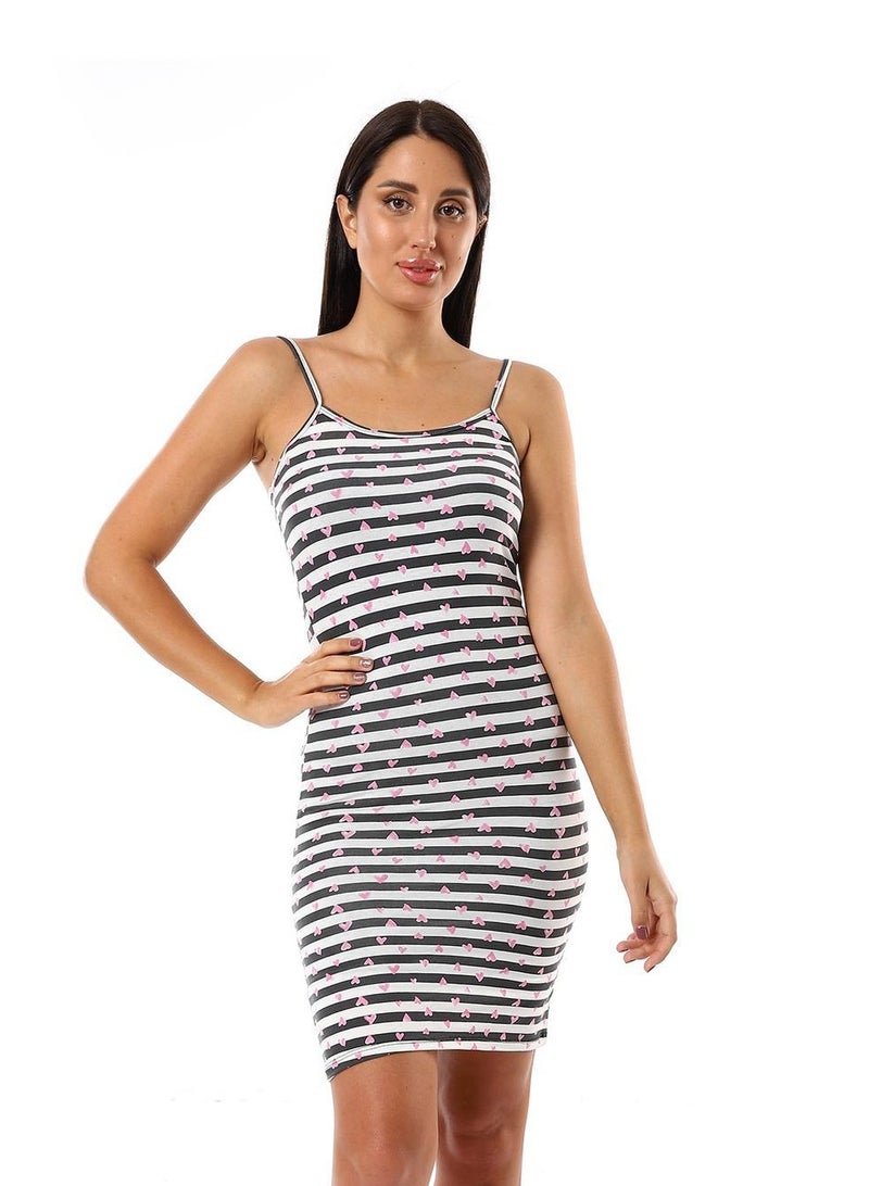 Mesery Sleep Shirt Cotton Thin Strap  - Printed  - Image 1