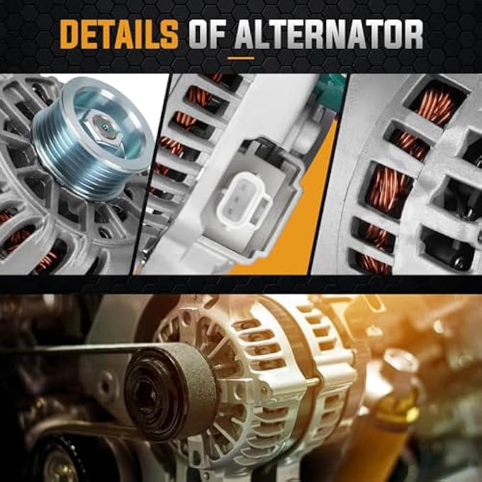 ILONPA Alternator Replacement Compatible with 2002 2003 2004 2005 Mercury Sable, 2002-2005 Ford Taurus Replace AFD0097, 334-2511, 2F1U-10300-DA, 400-14059 - Image 4