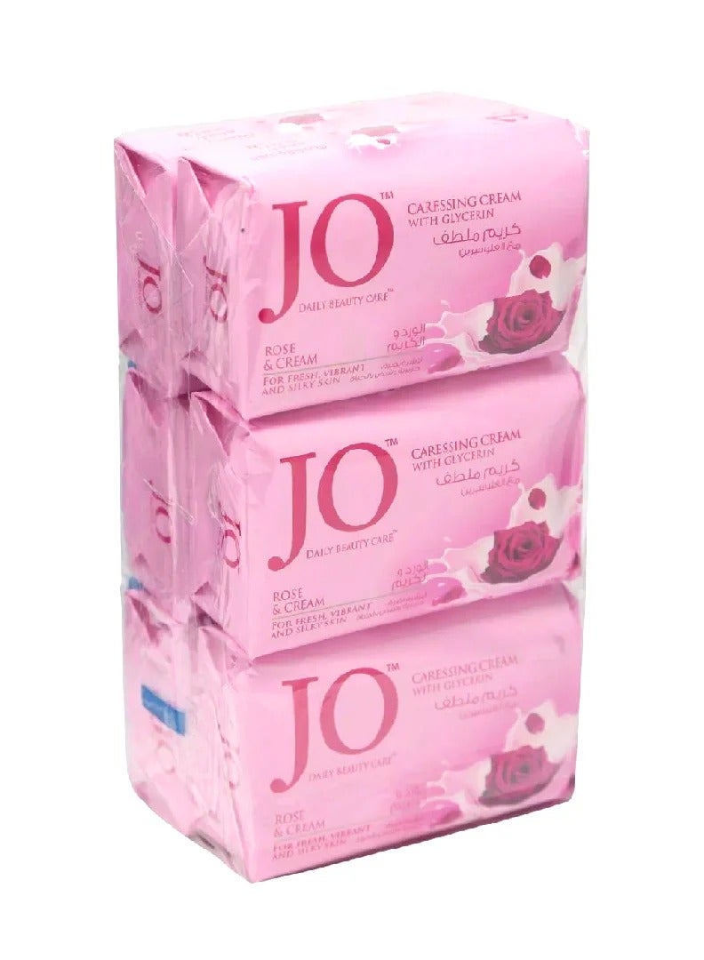 Jo Soap Rose & Cream 125Gm X6 Value Pack New - Image 1