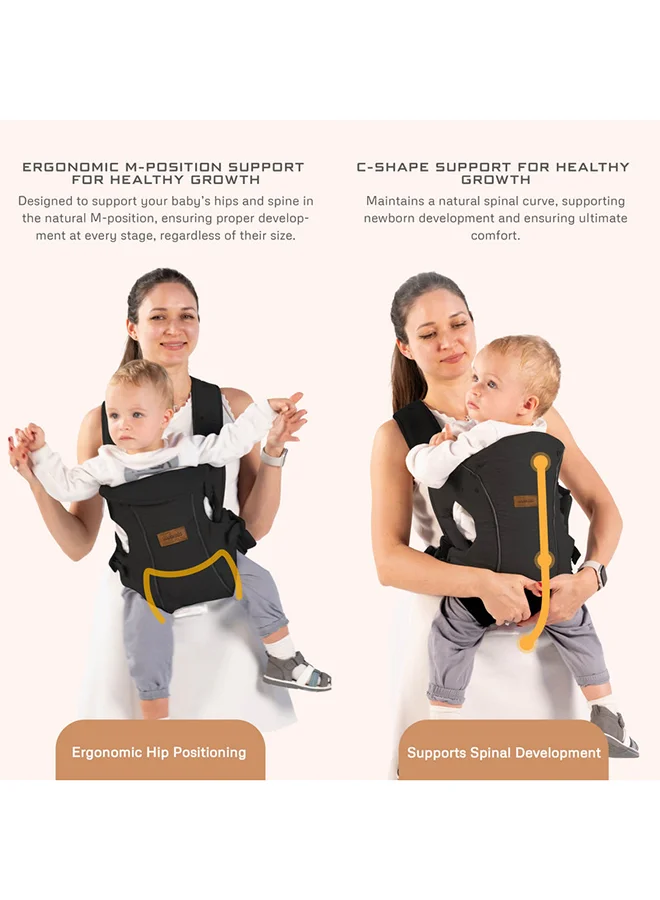 neobreez ATLIX 3-in-1 Convertible Adjustable Wrap Baby Carrier for Newborns To Toddler,  Extra Soft&Ergonomic Baby Wrap with Head Support, Detachable Privacy Hood&Saliva Bib, Infant Carrier, 8-33lbs, 3-15kg