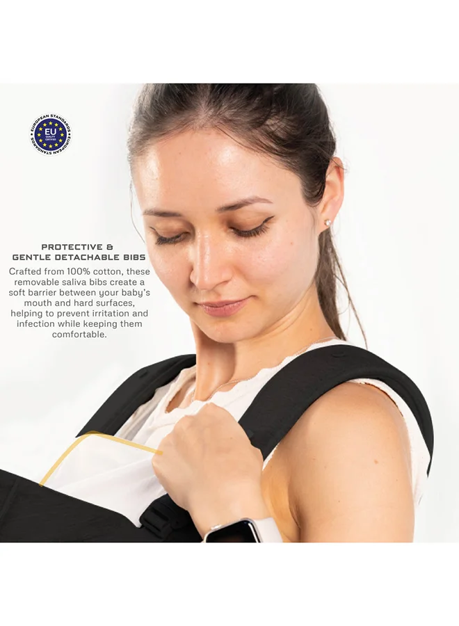 neobreez ATLIX 3-in-1 Convertible Adjustable Wrap Baby Carrier for Newborns To Toddler,  Extra Soft&Ergonomic Baby Wrap with Head Support, Detachable Privacy Hood&Saliva Bib, Infant Carrier, 8-33lbs, 3-15kg