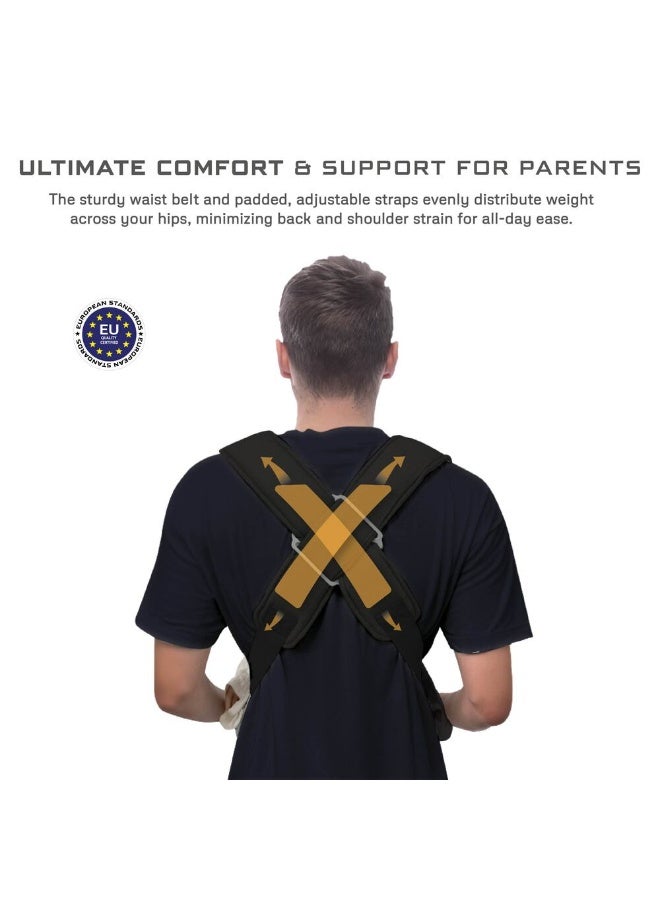 نيوبريز حمالة أطفال قابلة للتحويل والتعديل من أتلِكس بثلاث طرق لحمل الأطفال حديثي الولادة حتى عمر سنتين، مع دعم للرأس وغطاء خصوصية ومنشفة لعاب، لحمل الرضع من . إلى  كجم - Image 2