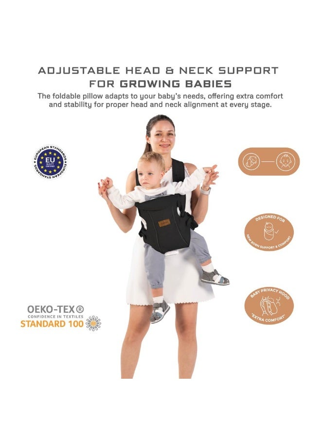 نيوبريز حمالة أطفال قابلة للتحويل والتعديل من أتلِكس بثلاث طرق لحمل الأطفال حديثي الولادة حتى عمر سنتين، مع دعم للرأس وغطاء خصوصية ومنشفة لعاب، لحمل الرضع من . إلى  كجم - Image 3