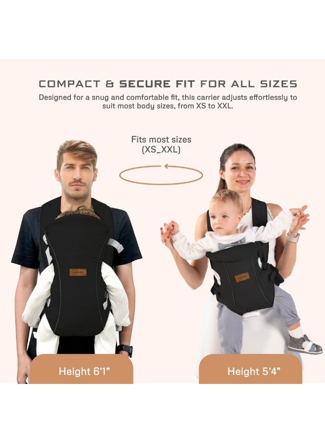 نيوبريز حمالة أطفال قابلة للتحويل والتعديل من أتلِكس بثلاث طرق لحمل الأطفال حديثي الولادة حتى عمر سنتين، مع دعم للرأس وغطاء خصوصية ومنشفة لعاب، لحمل الرضع من . إلى  كجم - Image 4