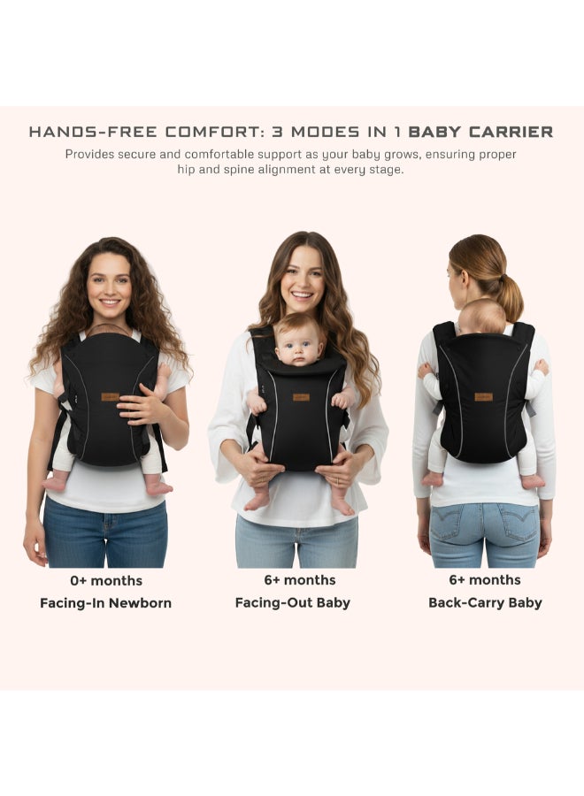 نيوبريز حمالة أطفال قابلة للتحويل والتعديل من أتلِكس بثلاث طرق لحمل الأطفال حديثي الولادة حتى عمر سنتين، مع دعم للرأس وغطاء خصوصية ومنشفة لعاب، لحمل الرضع من . إلى  كجم - Image 5