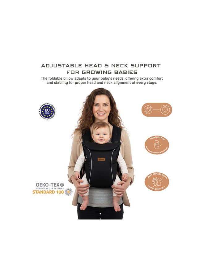 نيوبريز حمالة أطفال قابلة للتحويل والتعديل من أتلِكس بثلاث طرق لحمل الأطفال حديثي الولادة حتى عمر سنتين، مع دعم للرأس وغطاء خصوصية ومنشفة لعاب، لحمل الرضع من . إلى  كجم - Image 3