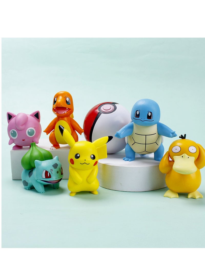 6 Piece Pokemon Pikachu Action Figure Toy Set,Ramadan gifts,Gifts for children,Eid al-Fitr gifts for children  - Image 2
