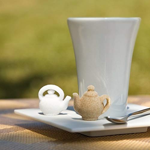 Canasuc Paris, A La Bonne Heure, Pur Sucre de Canne,"Window Gift Box" of 32 Assorted French Molded Teapot Sugar Pieces, White & Amber, 3.35 Oz - Image 2