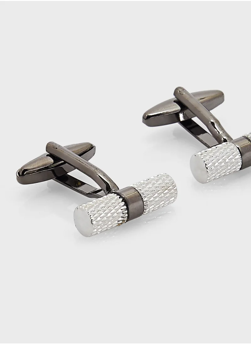 روبرت وود Textured Cylinder Cufflinks