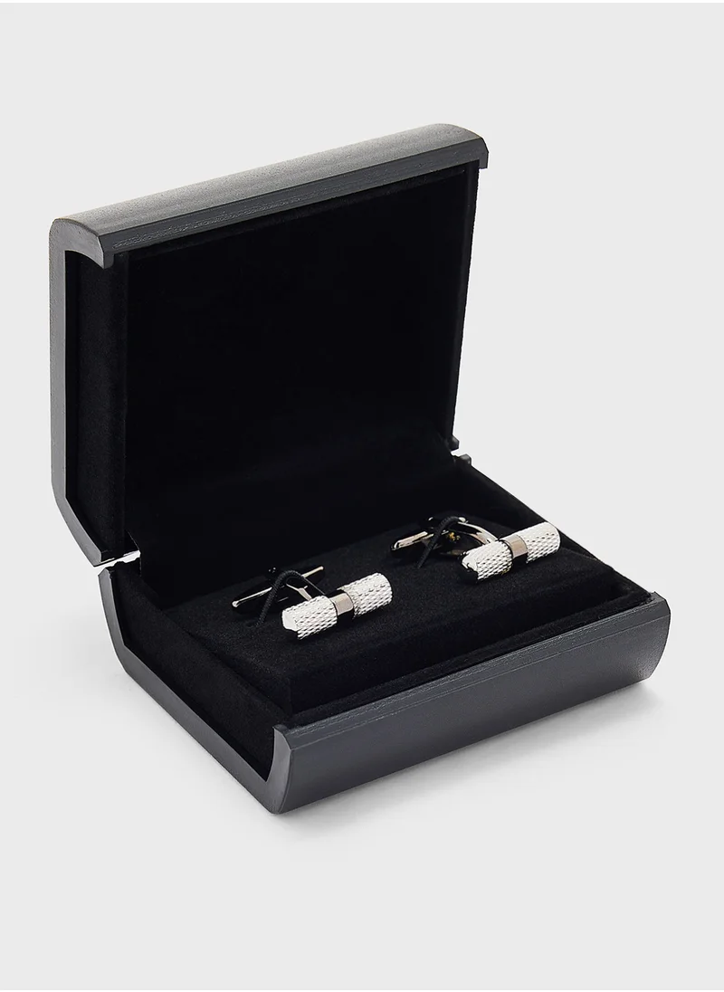 روبرت وود Textured Cylinder Cufflinks