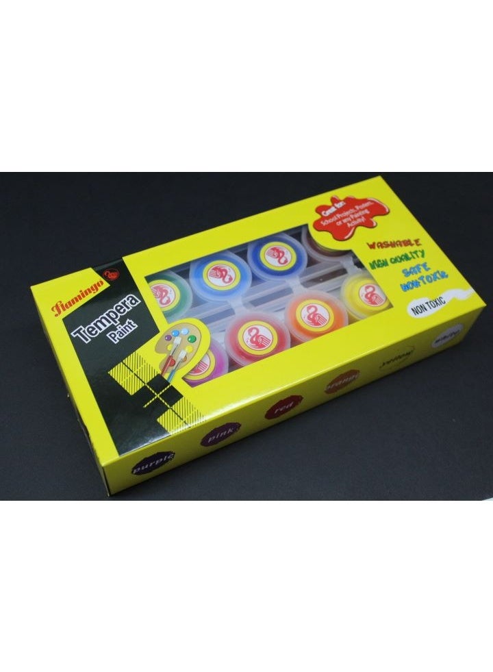 Flamingo 12 colours Tempera Washable Non Toxic High Quality Colours-30ml - Image 3