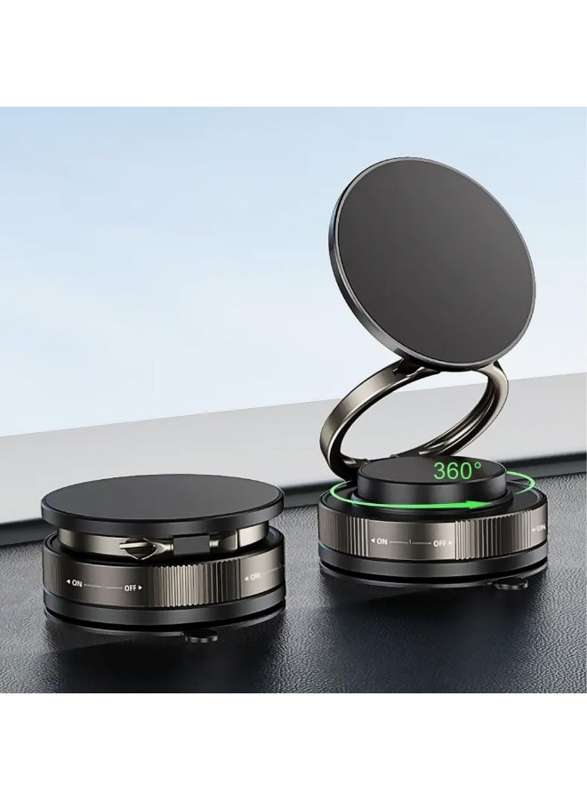 Vacuum Magnetic Phone Holder for Car, Portable Foldable Cell Phone Mount - Image 2