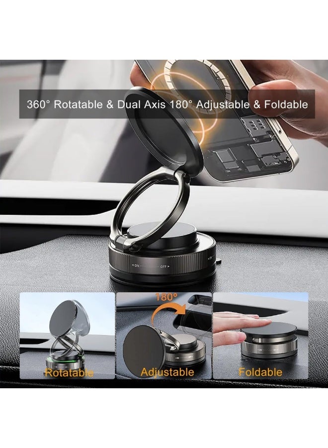 Vacuum Magnetic Phone Holder for Car, Portable Foldable Cell Phone Mount - Image 3