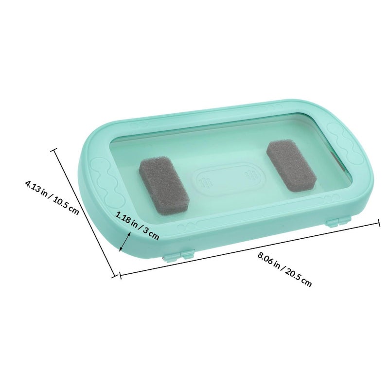 Waterproof Shower Phone Holder Touchscreen Wall Mounted No Drill Mint Green - Image 3