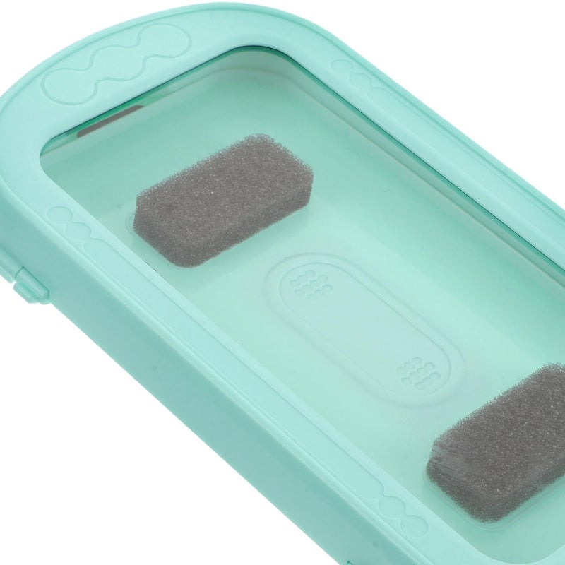 Waterproof Shower Phone Holder Touchscreen Wall Mounted No Drill Mint Green - Image 4