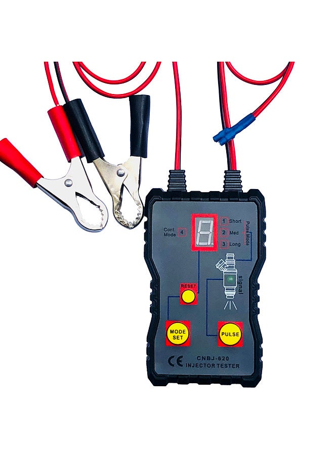 Auto Fuel Injector Tester 12 V 4 Pulse Modes Car Vehicle Fuel Pressure System Diagnostic Scan Testing Tool Cleaning Tool Kit