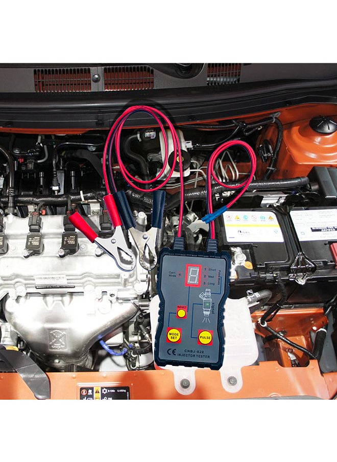 Auto Fuel Injector Tester 12 V 4 Pulse Modes Car Vehicle Fuel Pressure System Diagnostic Scan Testing Tool Cleaning Tool Kit