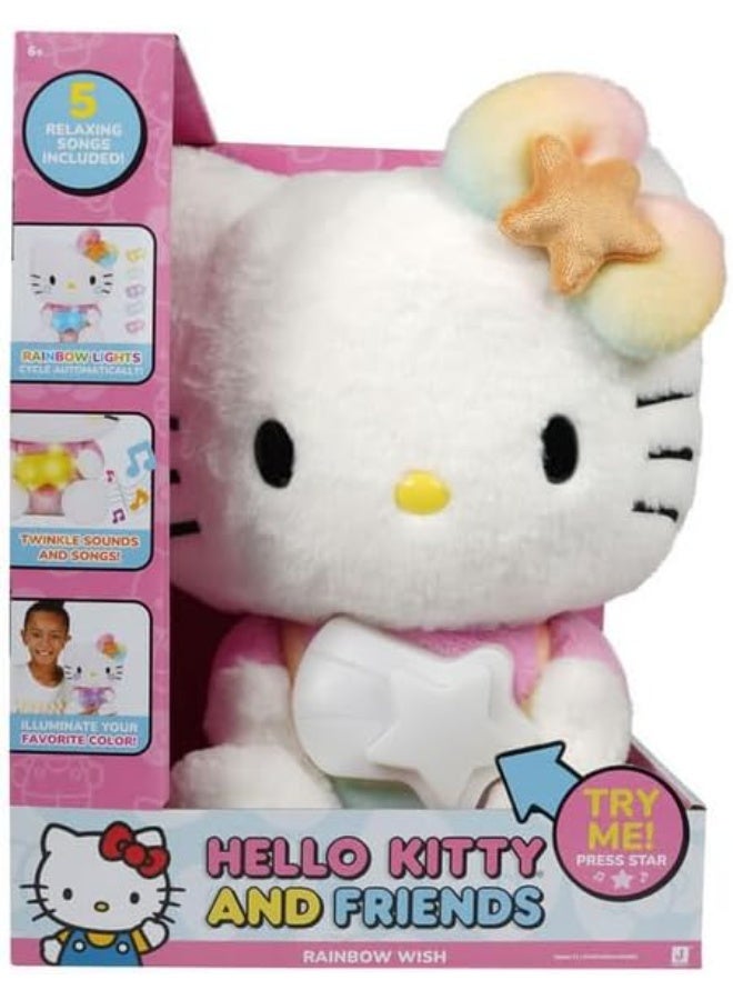 Hello Kitty Rainbow Wish Feature Plush Toy, 10-Inch Soft Collectible Character - Image 2