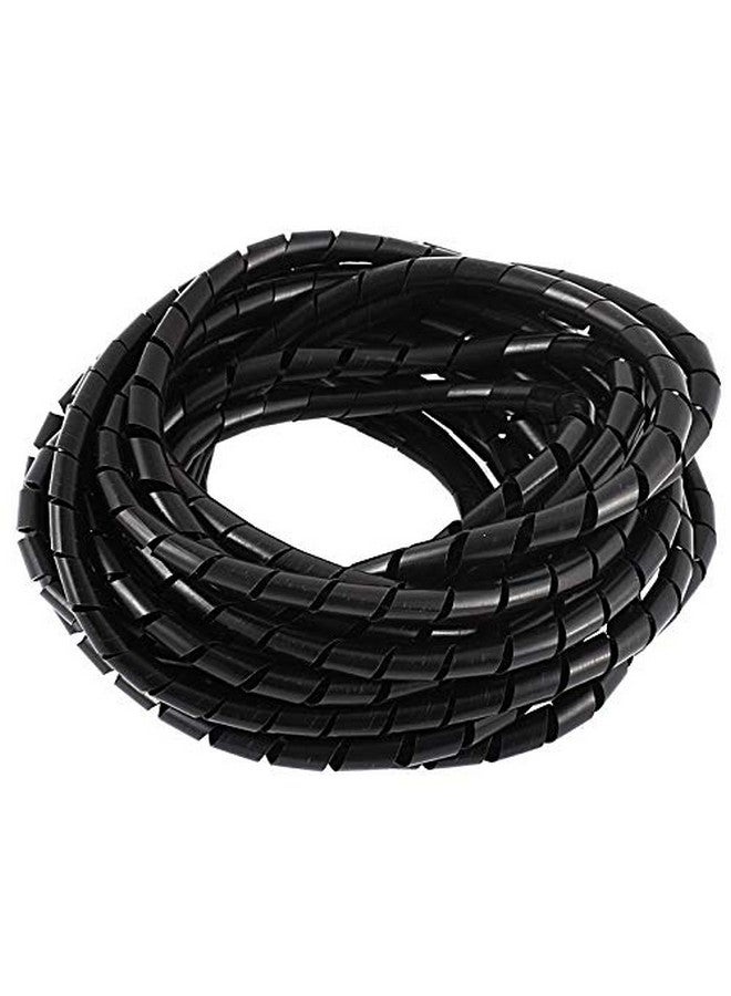 Immech - Black 9mm(3/8" Inch) Spiral Cable Wrap, Cable Sleeve, cable Organizer for TV PC Home & Home - Length : 5 Meter - Image 1