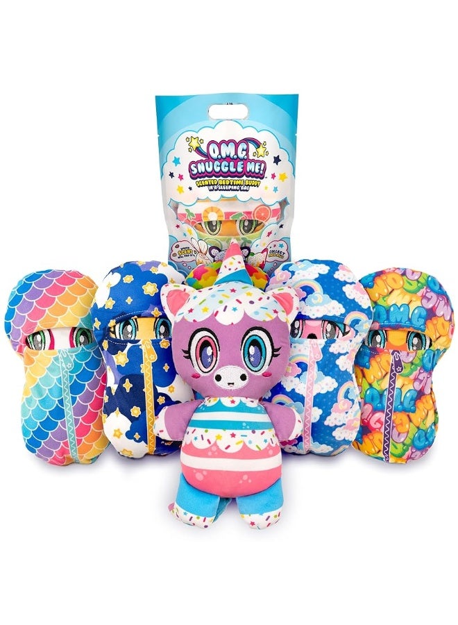 Scentco OMG Snuggle Me! Bedtime Buddies (Sleeping Bag Series), Scented Surprise Collectible 10 inch Plush Toys (Mystery Blind Bag) - Image 1