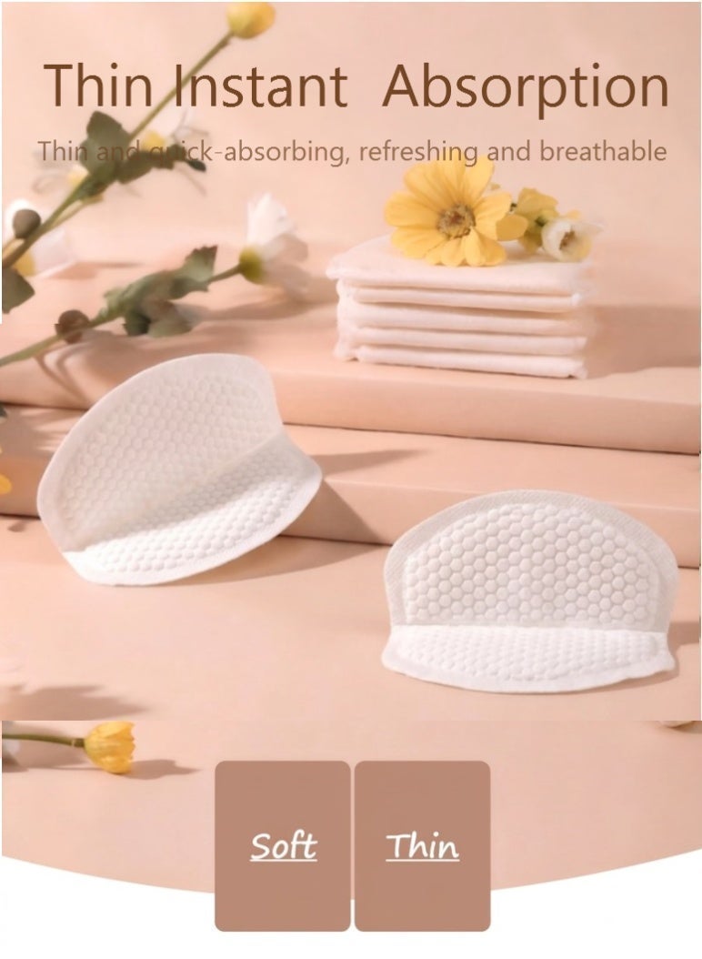 Habibee 120pcs Disposable Breast Pads,Nursing Pads, Nipple Pads for Breastfeeding,Strong absorption,Individually wrapped and Self-adhesive Breathable Disposable Breast Pads - Image 2