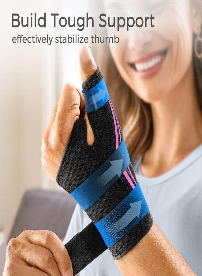 FREETOO Ergonomical Thumb Brace Right Hand or Left Hand for Arthritis Pain and Support, Thumb Splint for Trigger Thumb, Thumb Support for De Quervains Tenosynovitis, Fits Palm 7.5''-8.5'' S/M Pink - Image 3