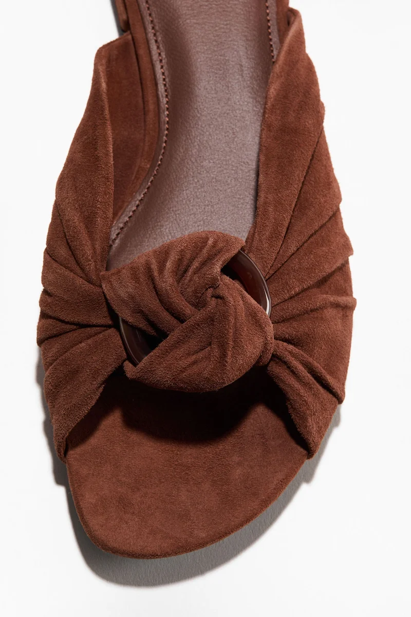 H&M Knot-detail suede sandals