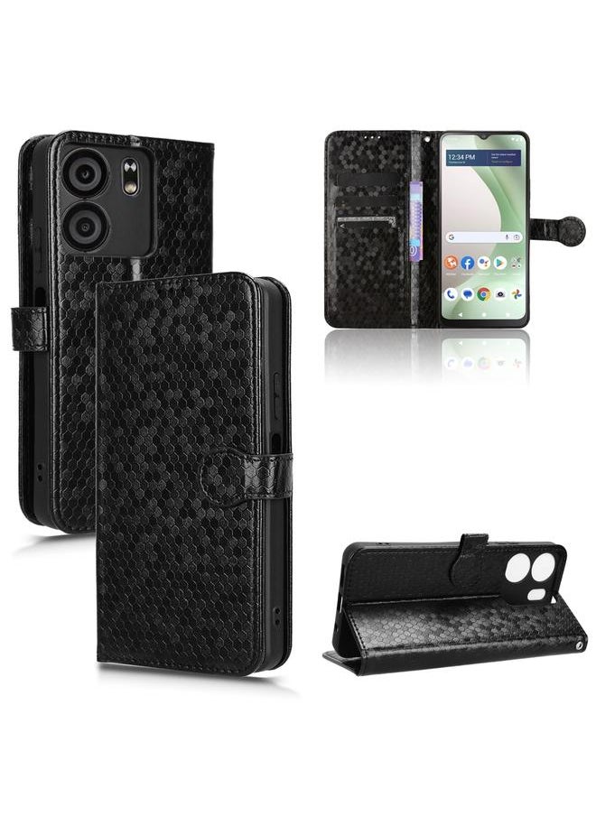 Green Tiger Case For BLU View 5 Honeycomb Dot Texture Leather Phone Case  - Image 1