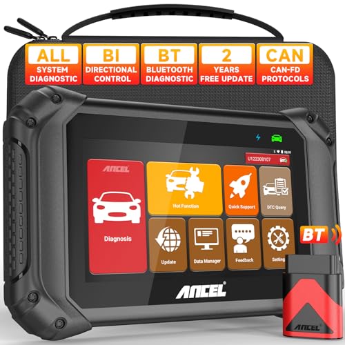 Ancel ANCEL OBD2 Scanner V5BT-US All Systems Bidirectional Scan Tool, Wireless Car Scanner with Active Test,Oil/TPMS/EPB/BMS/SAS/DPF/Throttle Reset, ABS Bleeding, Car Diagnostic Tool for All Vehicles - Image 1