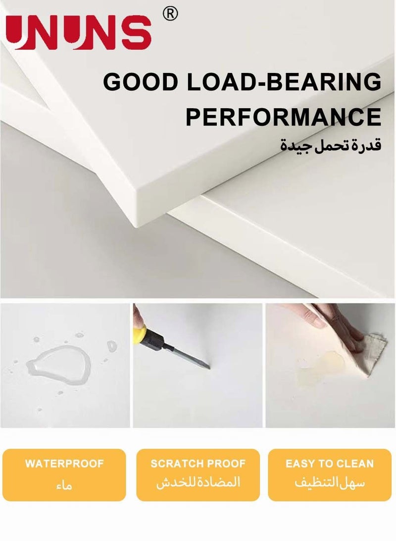 يو إن يو إن أس منظم رفوف سطح المكتب، رف عرض خشبي بستة أقسام، رف تخزين مكتبي، رف كتب متعدد الأغراض للديكور المنزلي والمكتب والهدايا - Image 5