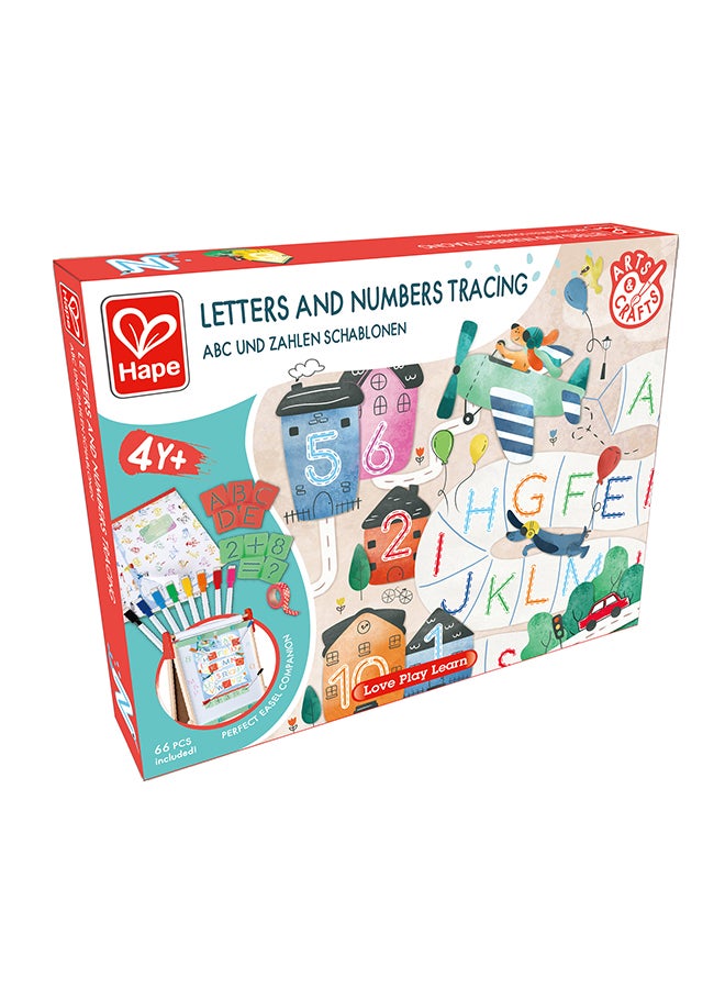 Hape Letters And Numbers Tracing - Alphabet Handwriting Practice Books for Kids - Educational Letter Stencils for Children Aged 4+ Years - Image 3