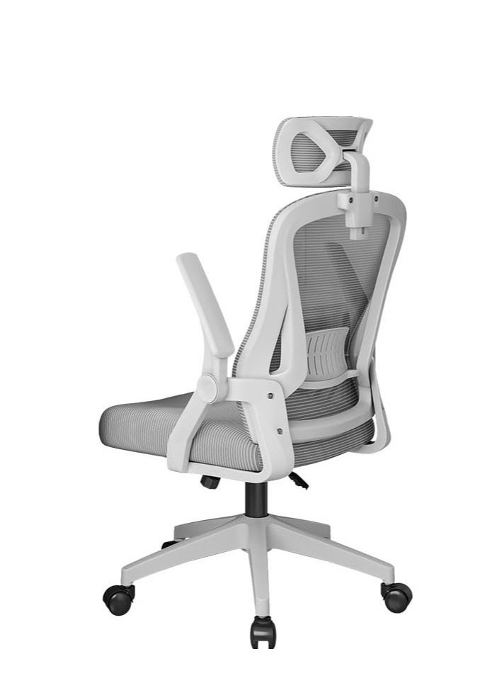 Ergonomic Home Office Chair, Home Mesh Office Desk Chairs with Wheels, Computer Task Chair for Adults, Office Chair for Study and Work Grey/White - pzsku/Z19BC246D30AC8DD3FCBBZ/45/_/1727950610/581c23f9-9346-47be-942b-2e12e007bbf4