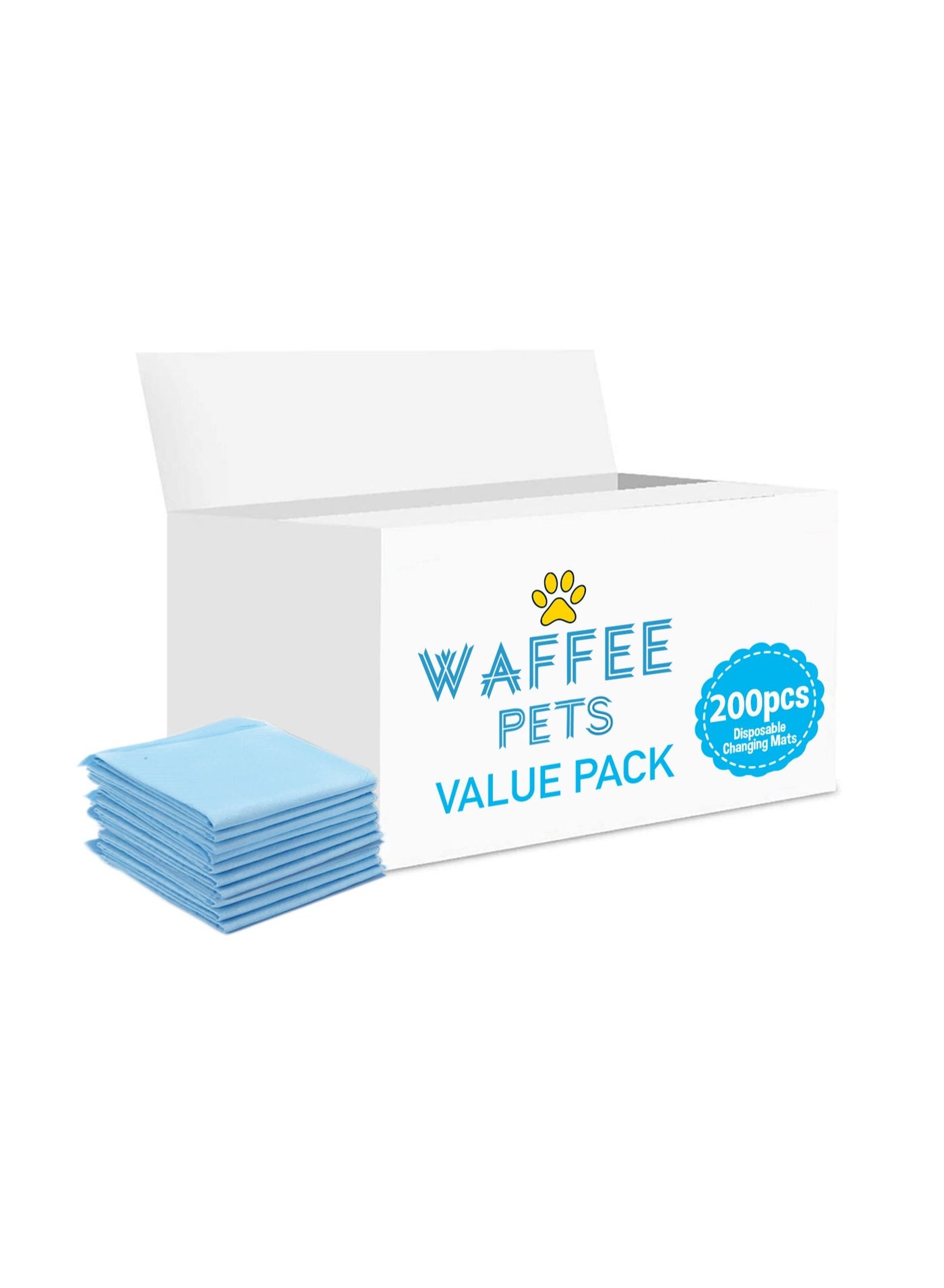 Waffee Disposable Changing Mats, 200 Counts