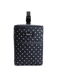 ® Freezable Double Bottle Bag Polka Dots Built With Ecofreeze® Technology Antimicrobial Lining Collapsible Reusable Zip Closure Buckle Handle Perfect For Breastmilk And Formula On The Go