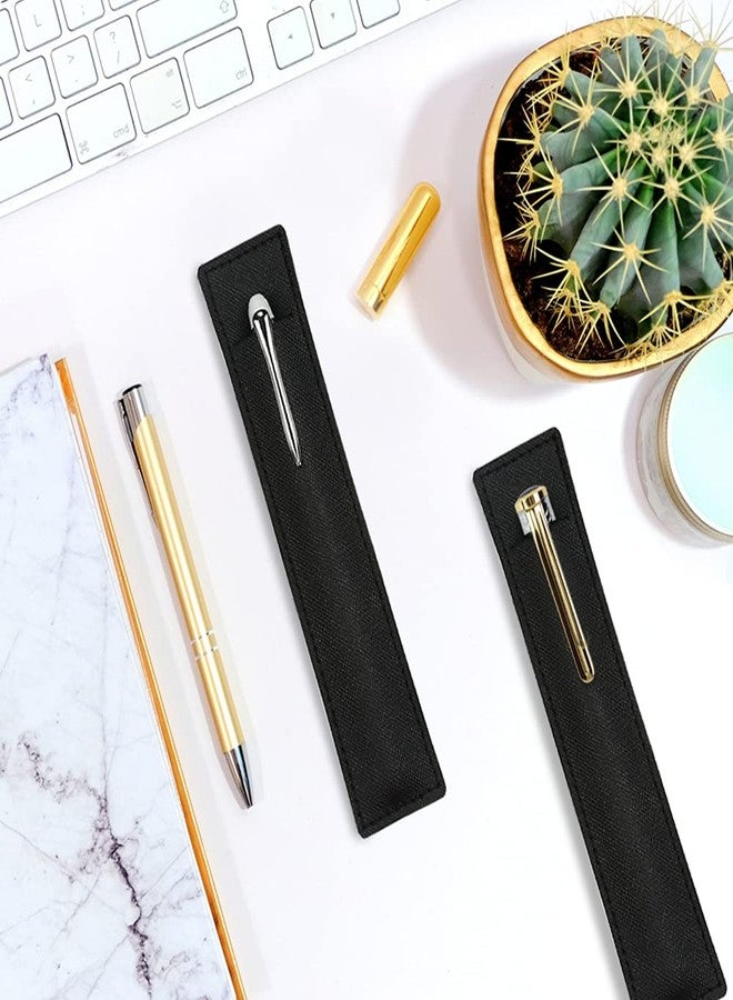 SNOMEL 3 Pack Leather Pen Pouch Sleeve, Single Fountain Pen Holder Case for Stylus Touch Pen, Ballpoint Pen, Pencils (Black) - Image 5