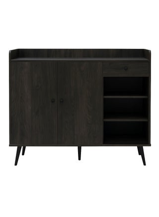 Modern Dark Wood Sideboard Cabinet with 2 Doors, Drawer & Open Shelves – Stylish Storage Console for Living Room, Dining Room, Office - pzsku/Z19BC56E3E4F8309FD96CZ/45/1751786461/1bffe6e6-2666-4f06-9778-9ebab2b3c765