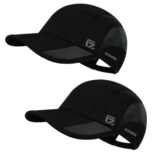 GADIEMKENSD Outdoor Running Hat Men's Cooling UPF50+ Womens Baseball Cap Sport Mesh Sun Hat Trucker Dad Hats Quick Dry Breathable Unstructured for Summer Camping Fishing Hiking Improved Black M - Image 1