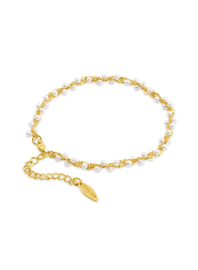 POLICE Bliss Gold Shell & Pearls Bracelet for Women