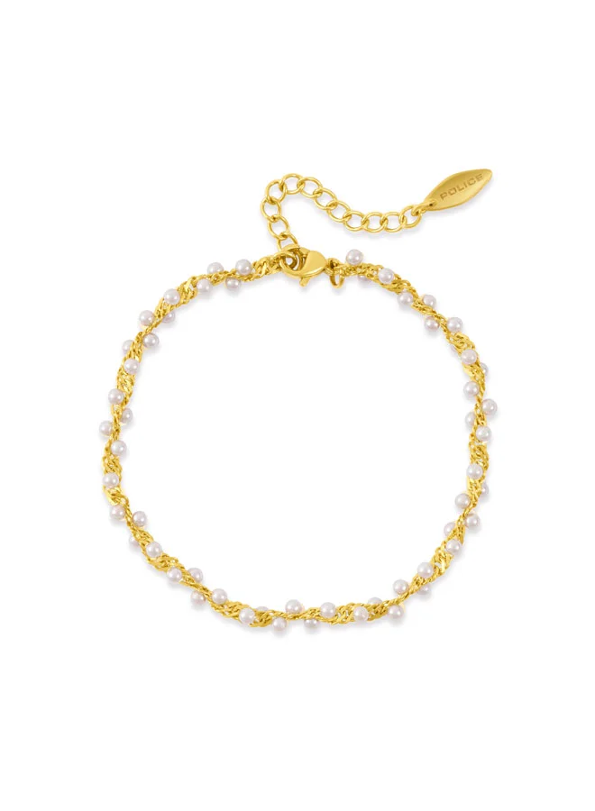POLICE Bliss Gold Shell & Pearls Bracelet for Women