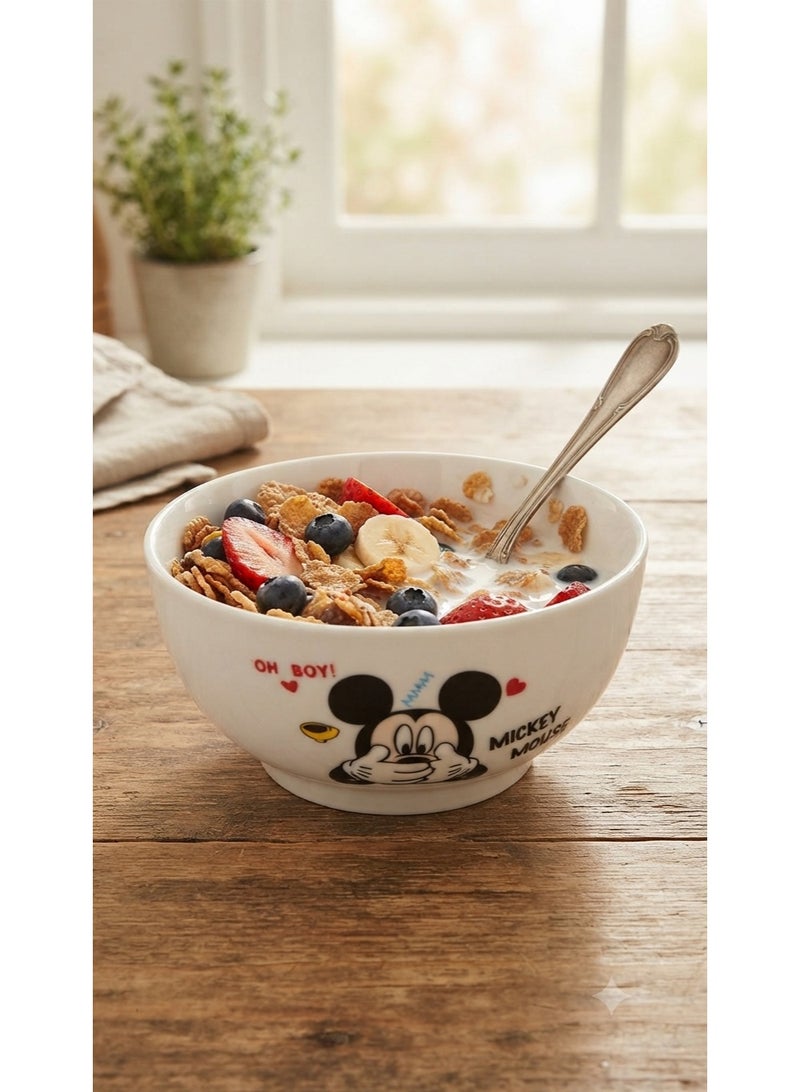 Mickey Mouse Themed Kids' Bowl - Classic Design, Durable Ceramic Bowl for Fun Mealtime - Image 2