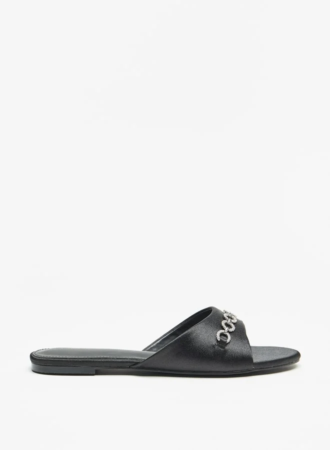 Flora Bella By Shoexpress Women's Embellished Slip-On Slide Sandals Ramadan Collection