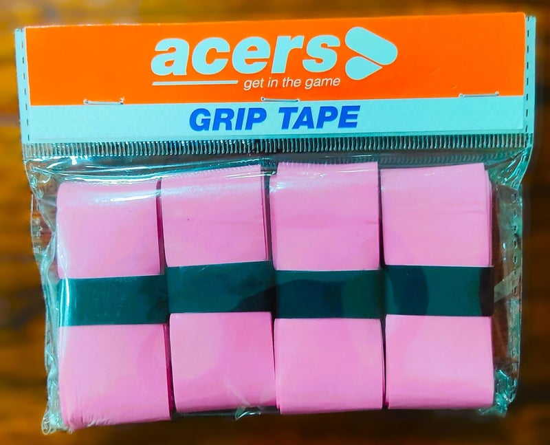 acers Store Racket Grip Pack of 4 PU Material(Rubber) Badminton/Squash/Tennis (Pack of 4 Peach) - Image 1